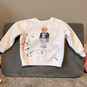 Baby Ralph Lauren Polo Bear Splatter Sweatshirt